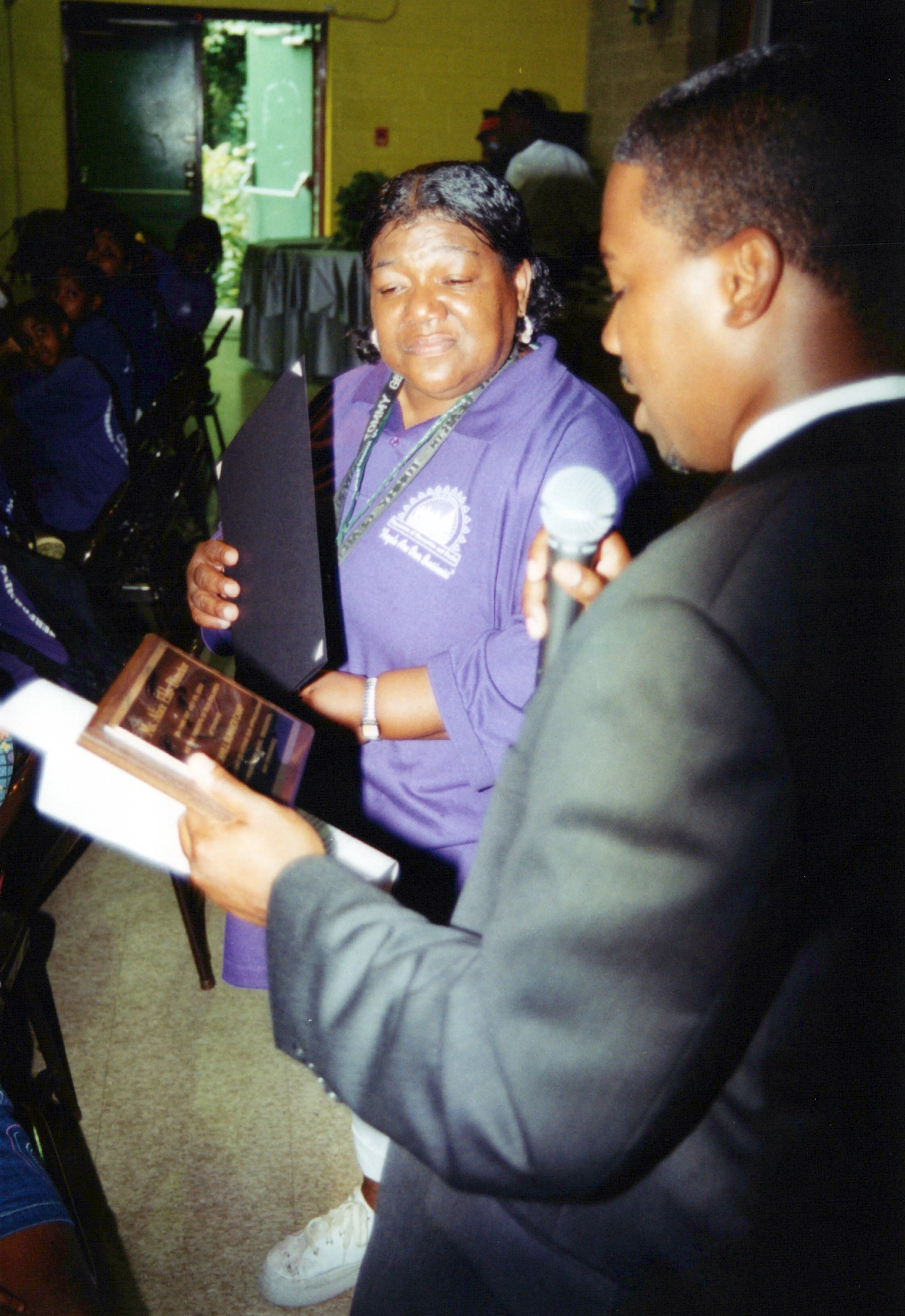 Mentorship moment between facilitator and youth